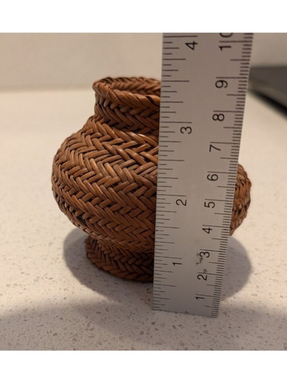 Vintage Hand-Woven Pine Needle Basket Olla Shape Rustic Decor Unique Artisan - Picture 9 of 16